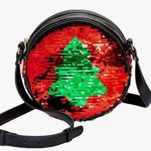 Mad Love Christmas Tree Revealing Sequins Crossbody Bag
